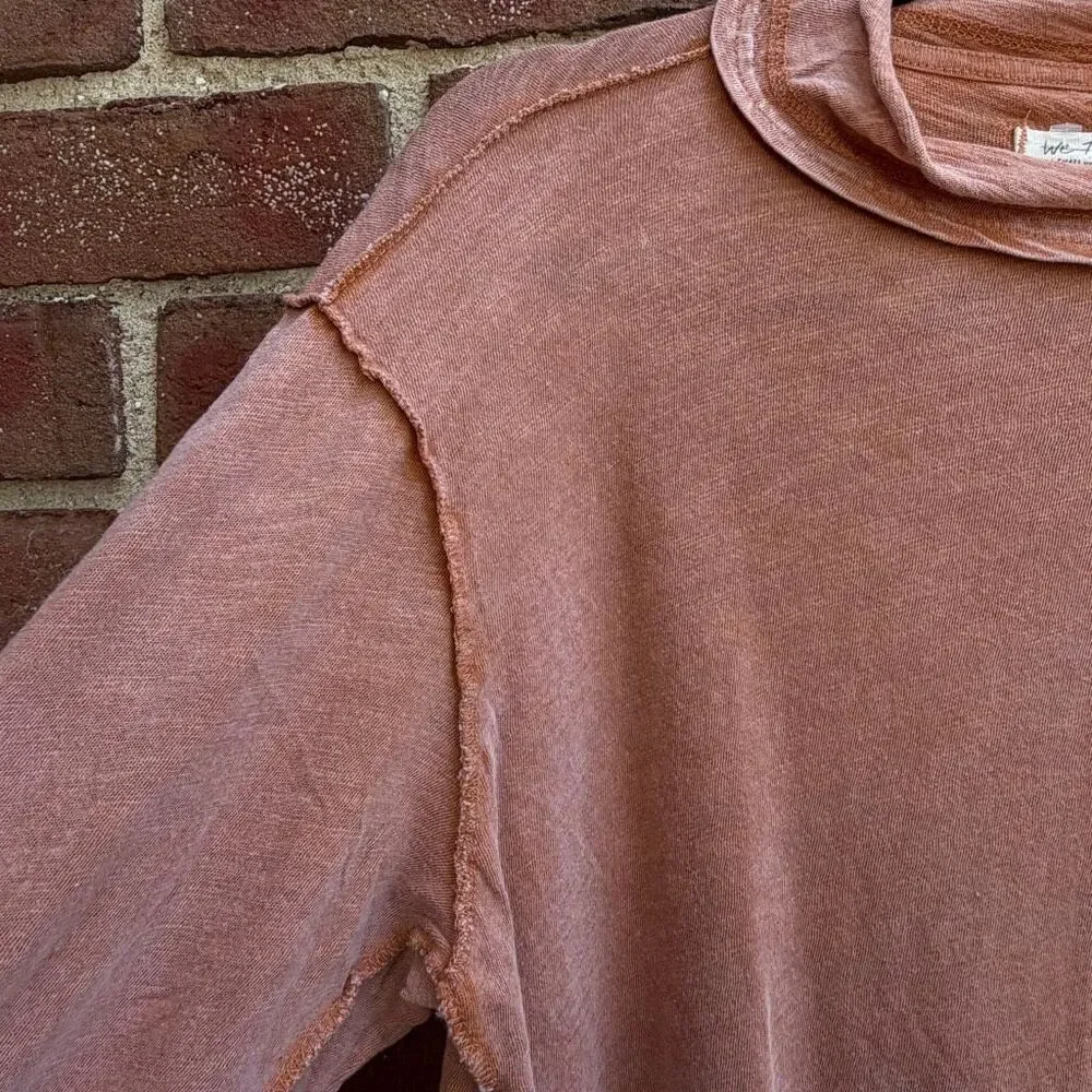 Free People We The Free Women’s Long Sleeve Regan Tee sand XS NEW